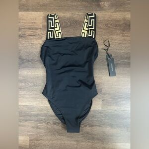Never Worn Versace Greca Border one piece SwimSuit